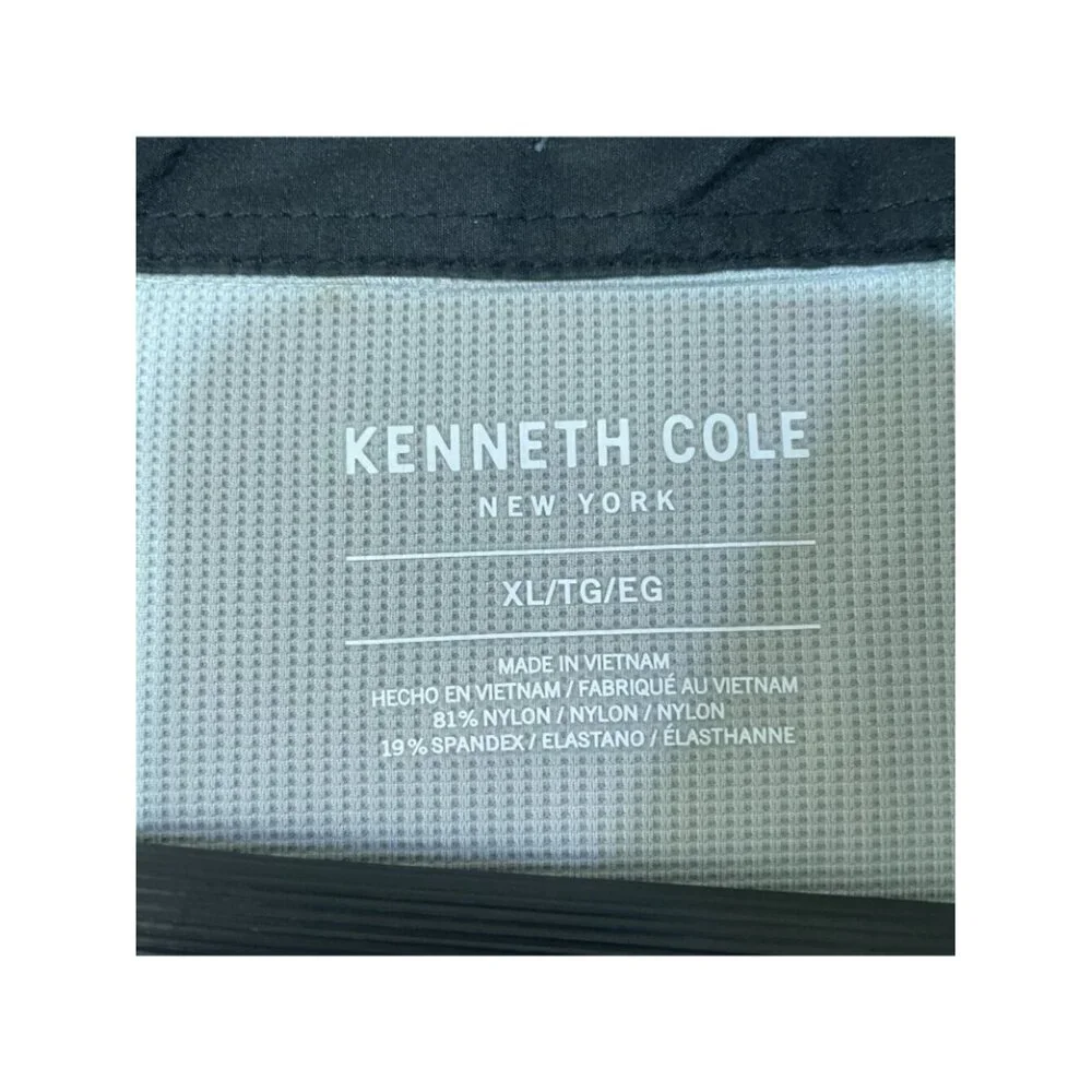 NWOT Kenneth Cole New York Men's XL Light Gray Short Sleeve Button-Up Shirt